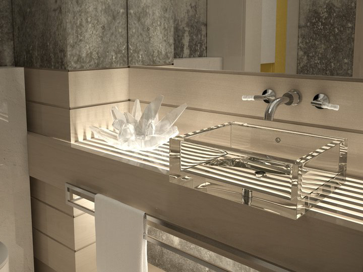 sanitary Ware ванная комната дизайн умывальника интерьера нестандартное применение паркета апркетной доски annis lender аннис лендер