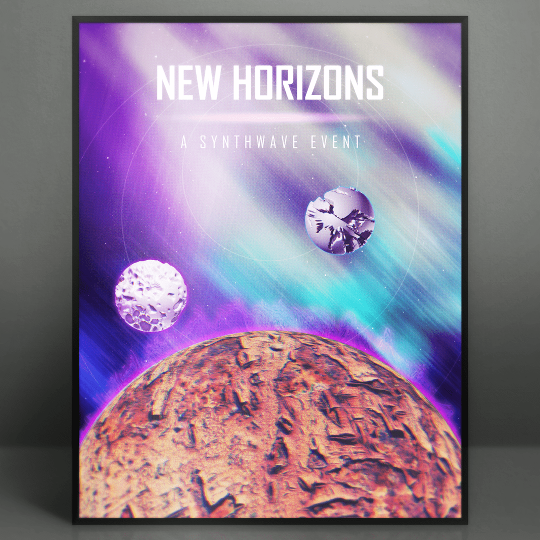 science fiction sci-fi Retro Synthwave synthwave art Planets Space 
