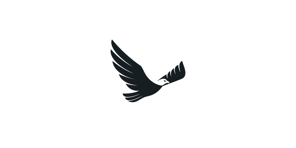 logo mark Icon abstract negativespace simple minimal line solid bird monogram letter-mark animal eagle