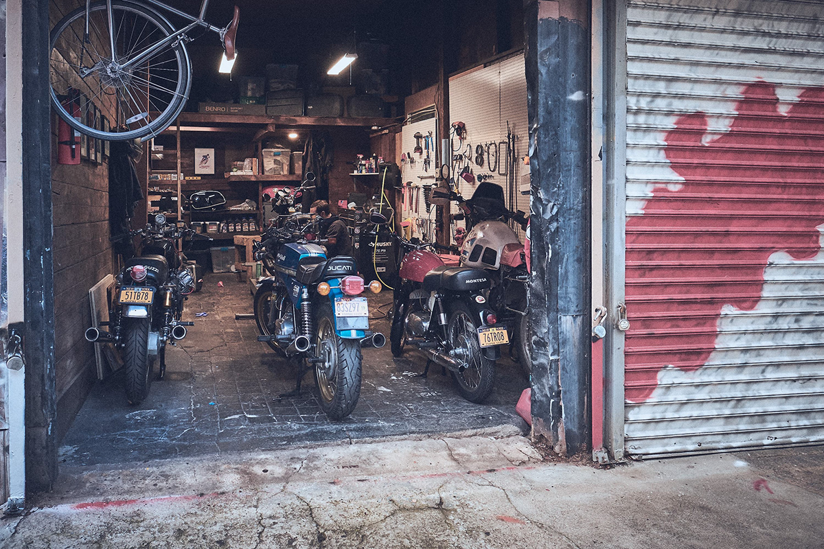 garage motorbike new york city williamsburg
