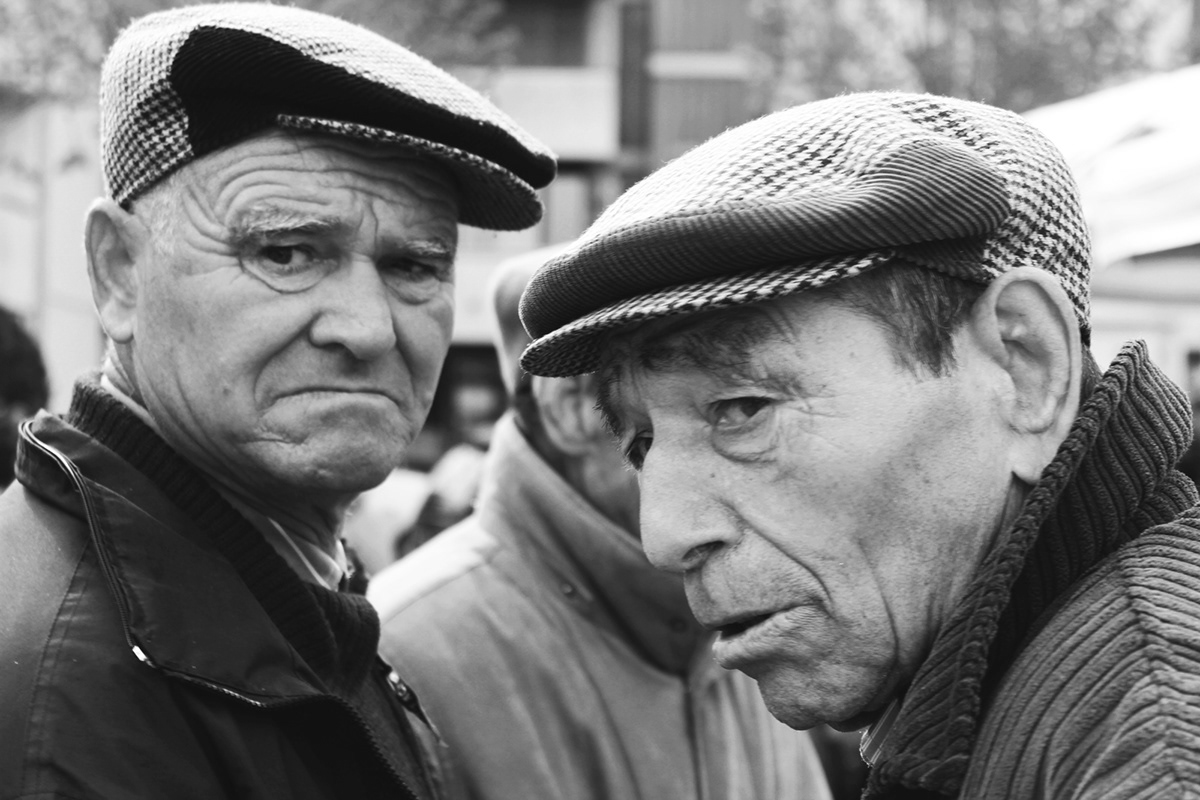 south italy aged Facial Expression meetings market black and white digital photography 