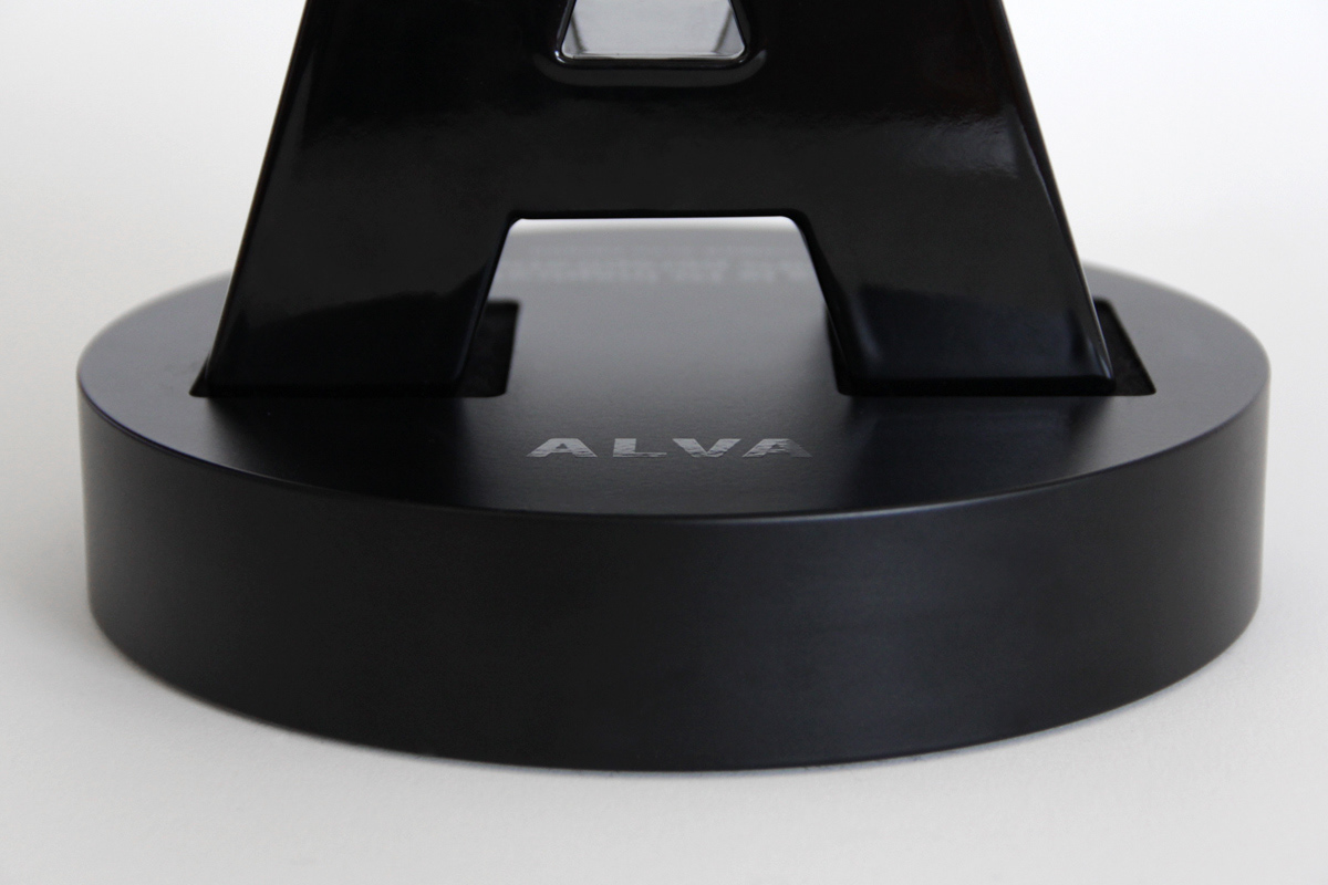 Alva 99% 99U conference award 3D design letter Magnetic black shiny