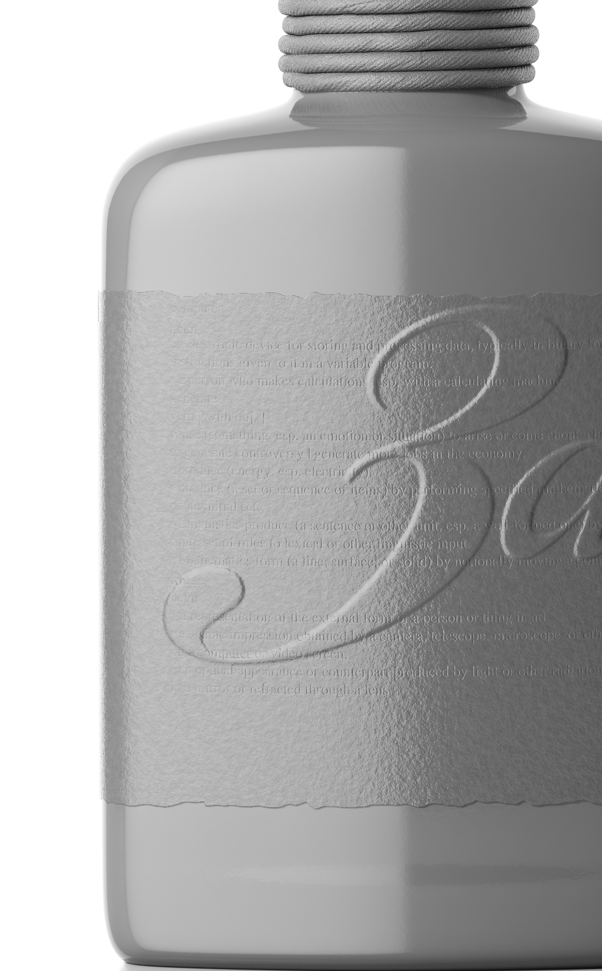 Adobe Portfolio package design  CGI bottle 3D liquor