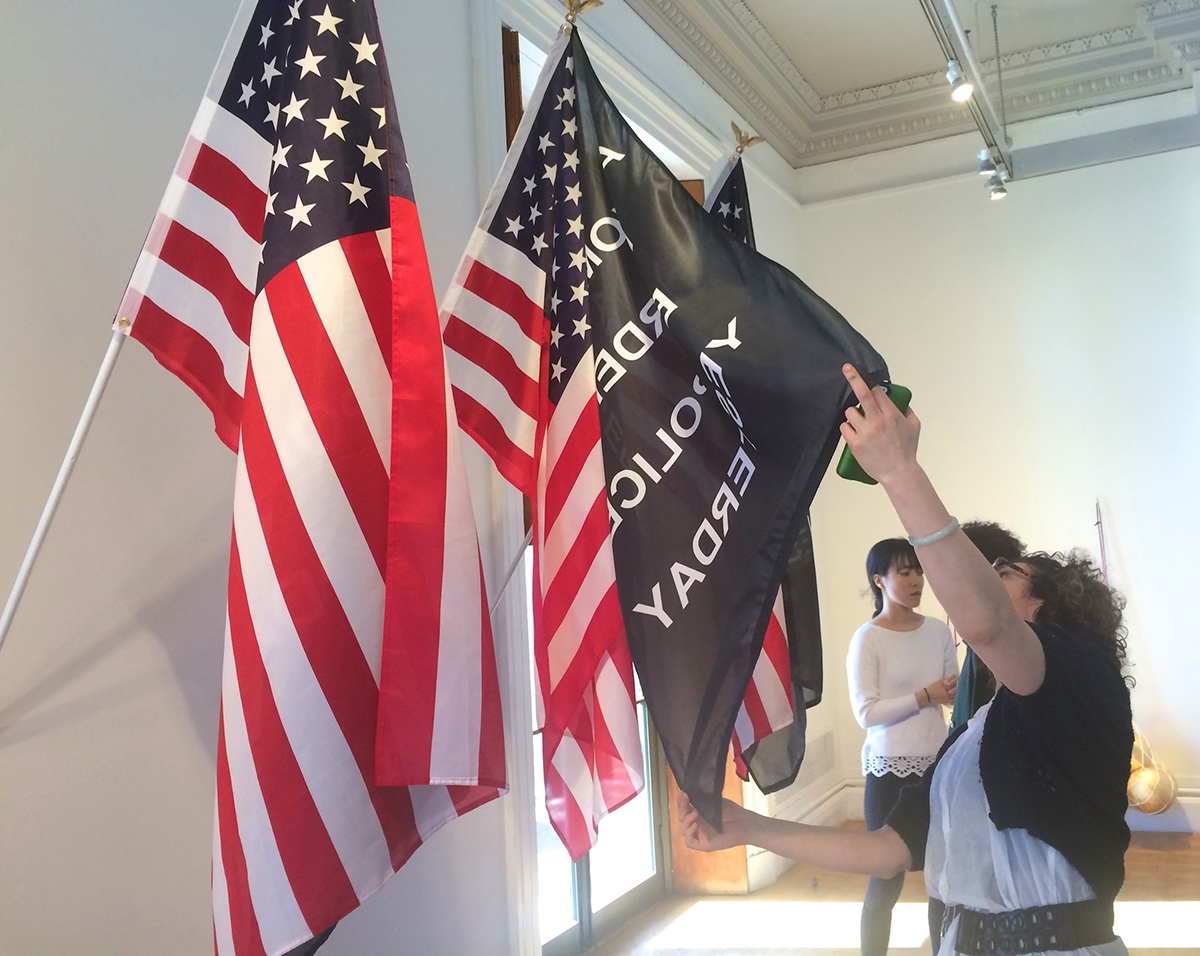 sculpture risd flag patriot patriotism interactive