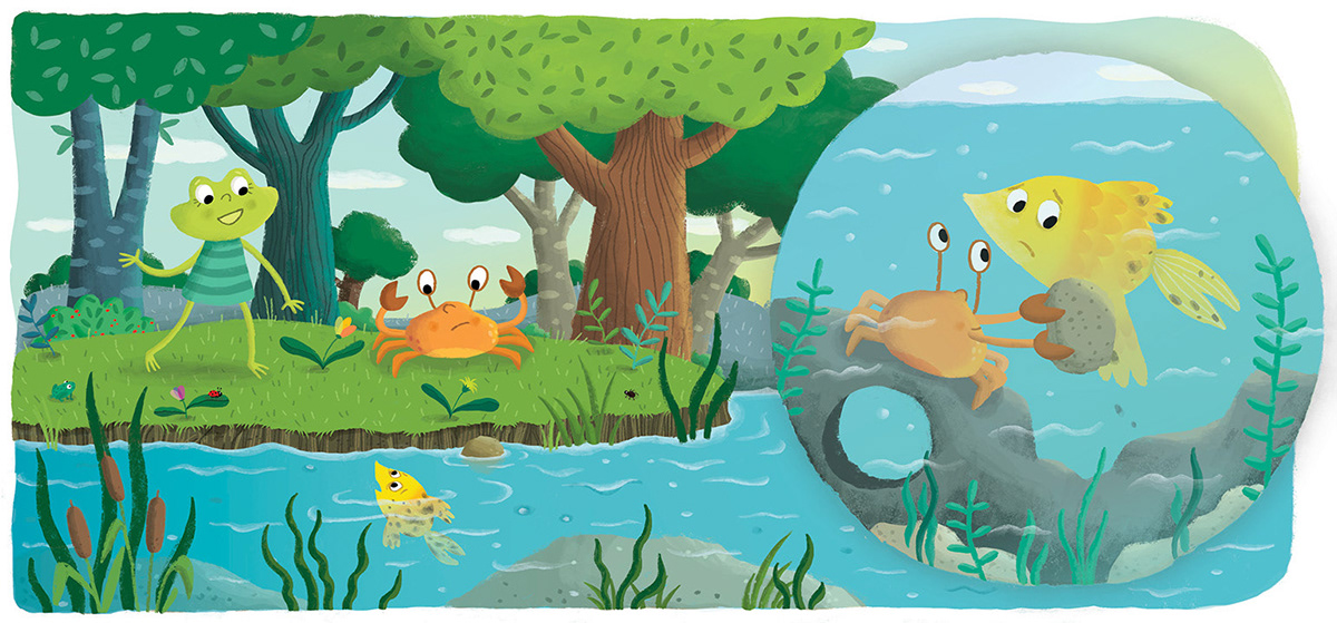 Adobe Photoshop Ecology kidlit children's book children illustration animals Nature forest