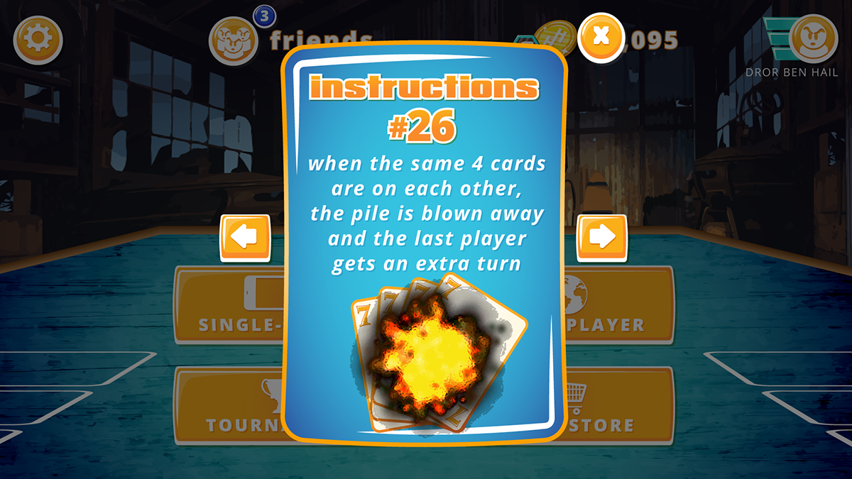 cards shit head hit head online game social mobile game ux/ui