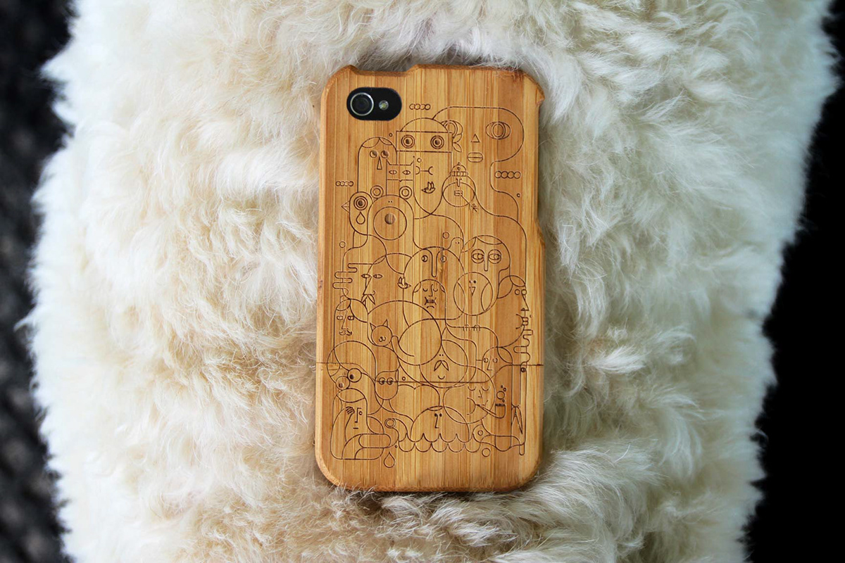 iphone case  ipad case  product design  apple cases bamboo ipad case bamboo iphone case wool felt ipad