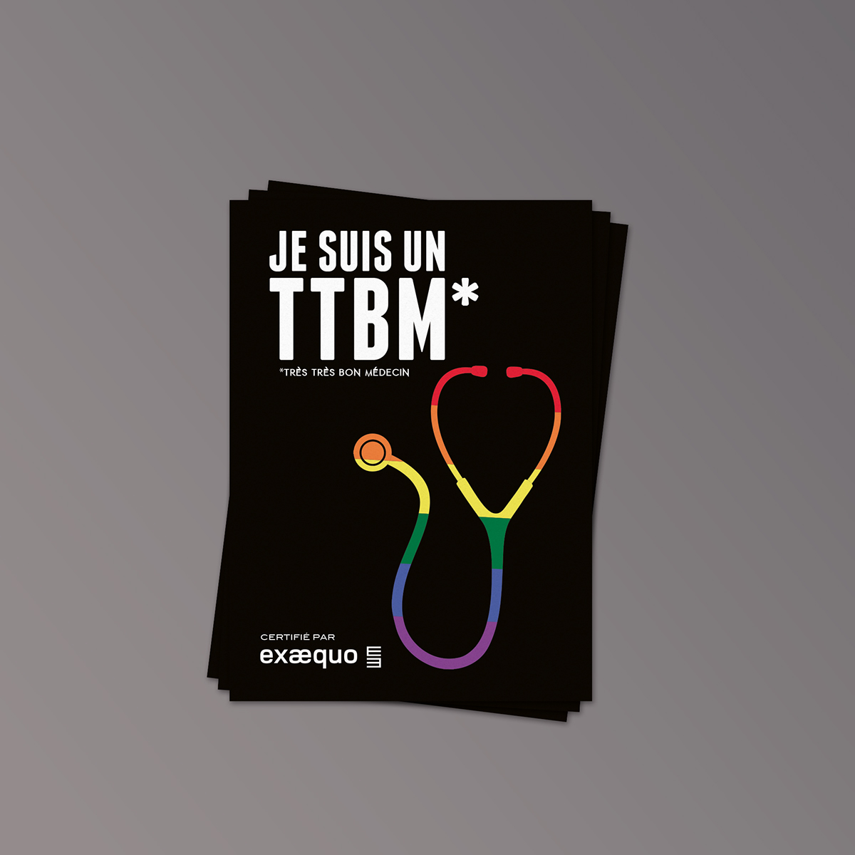 Ex-aequo brussels poster sticker flyer gay lgbti LGBT medical
