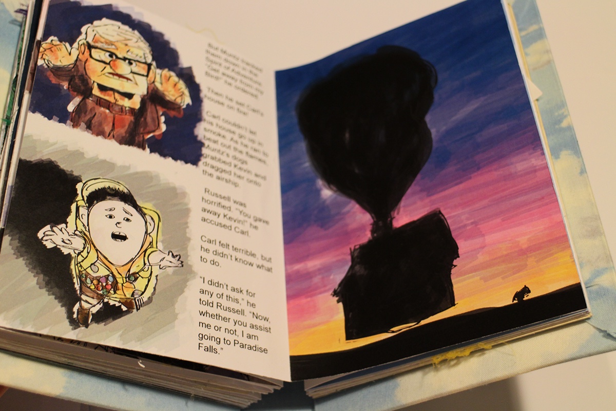 up handmade book character illustration childrens book
