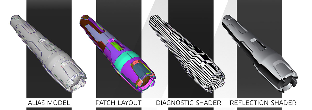 phorsche led flashlight Render design product sketch Auto car sport