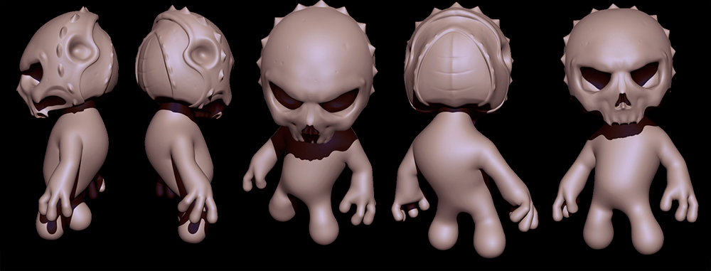 toy puppet skull crab tatoo Zbrush 3D