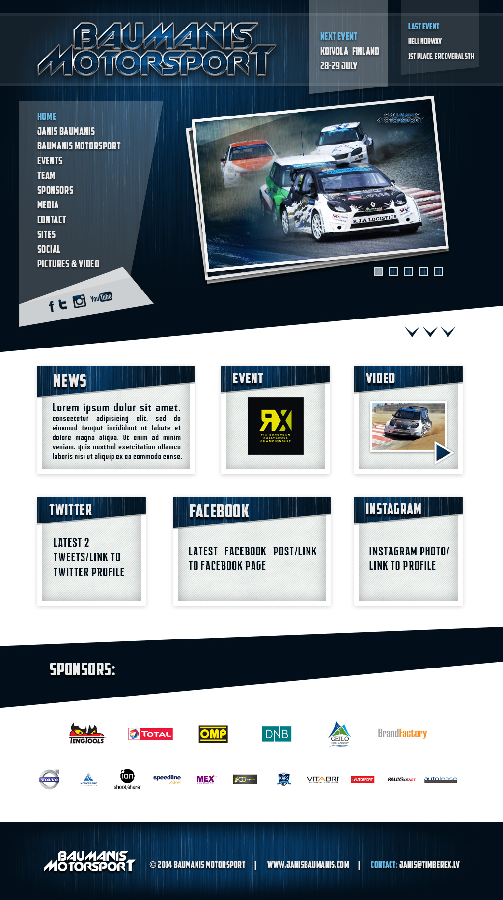 Logo Design Web Design  rallycross rally racer Driving car sport FIA