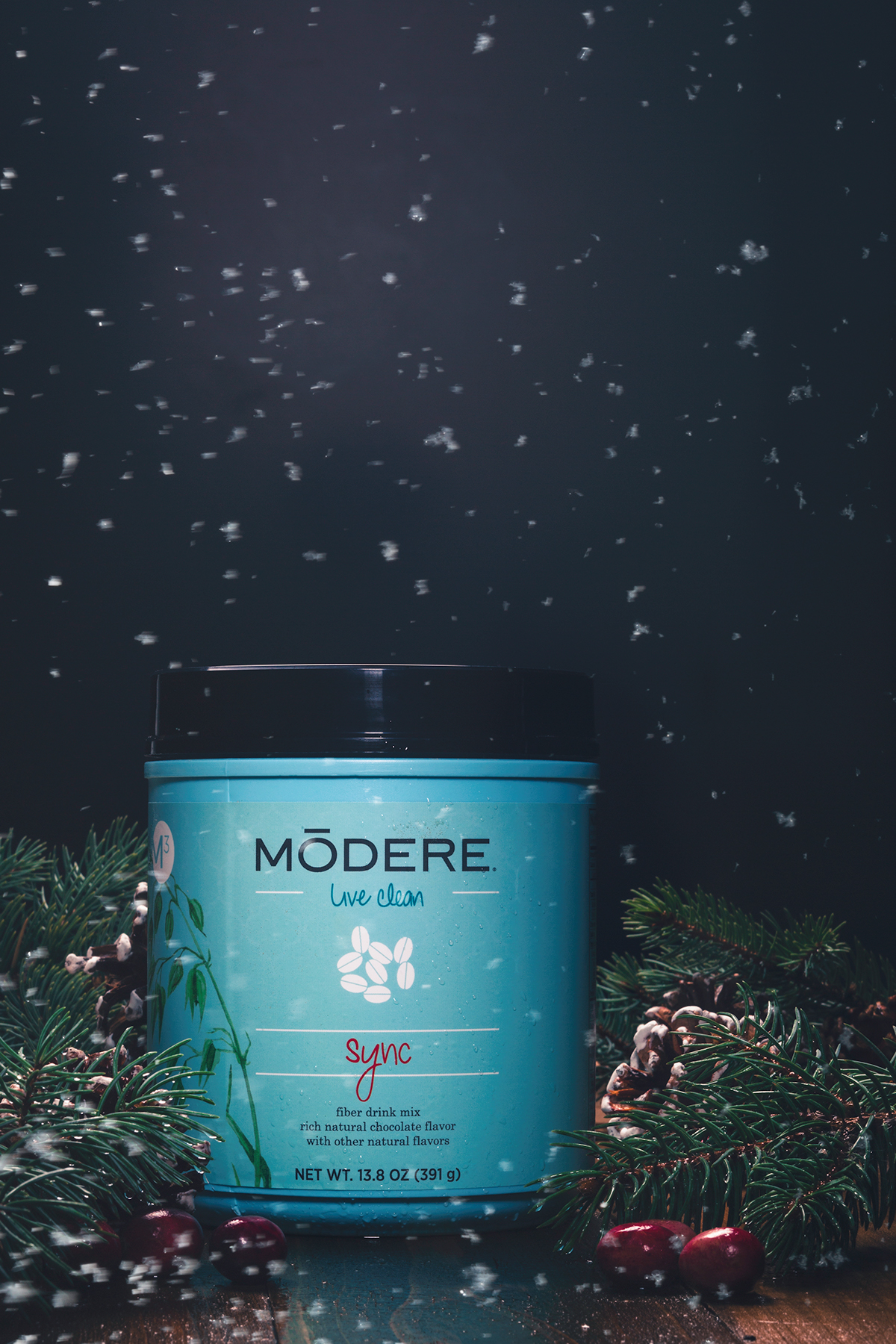 Modere Live Clean Christmas Holiday Steve Oliver rustic Product Photography warm social media Adobe Portfolio