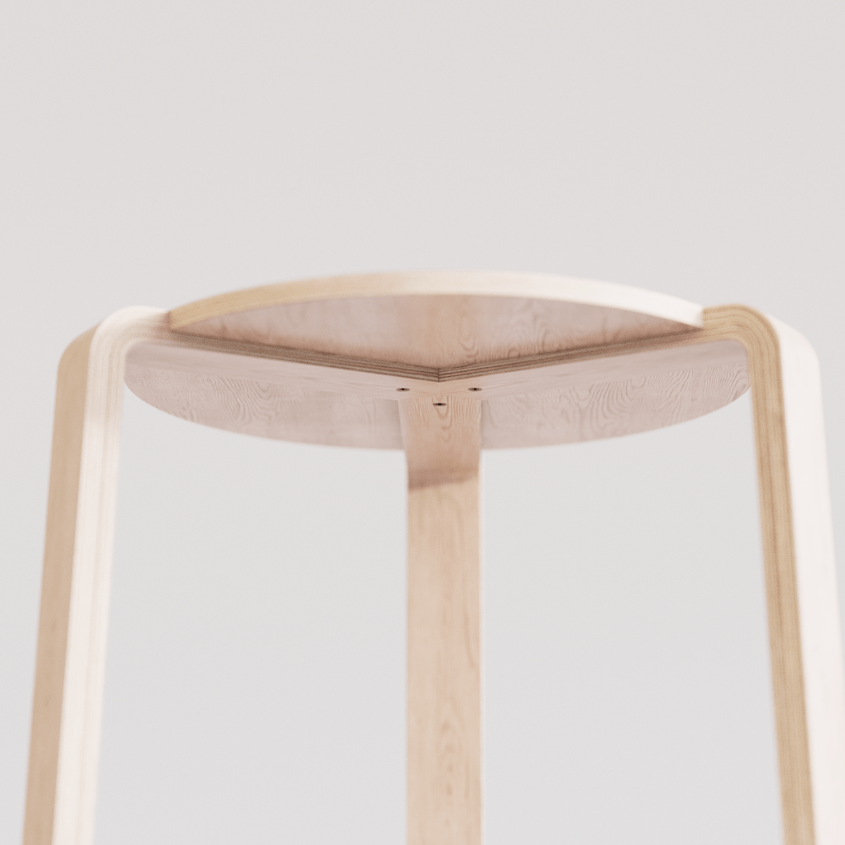 design furniture product design  Render stool visualization wood CGI designer Packaging