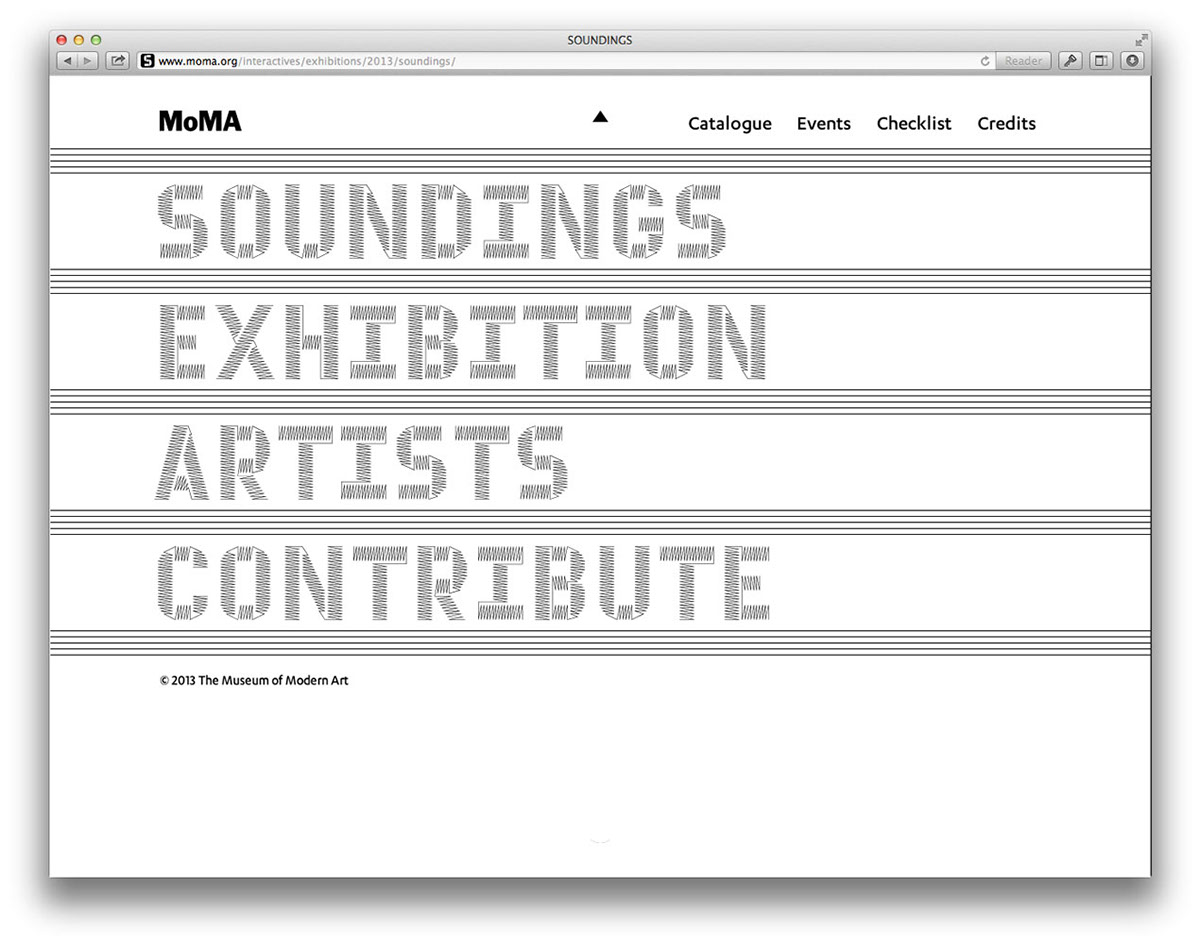 moma museum Exhibition  sound art sound Catalogue print soundcloud interactive