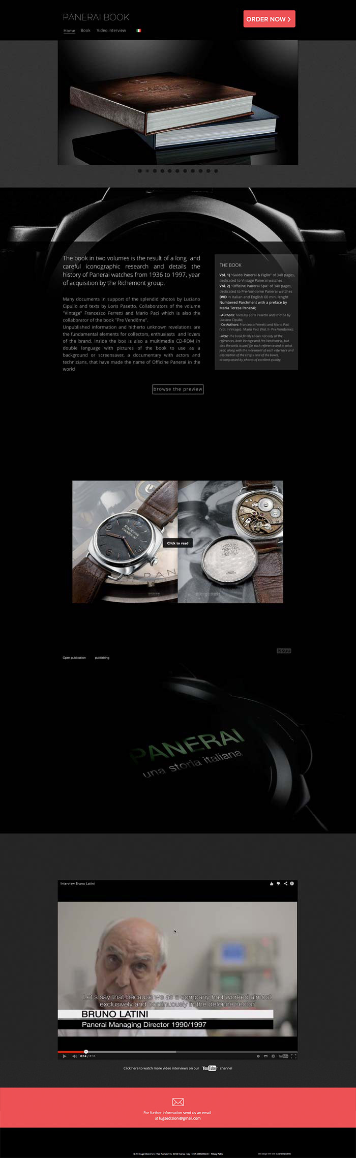 landing page e-commerce Watches Webdesign parallax