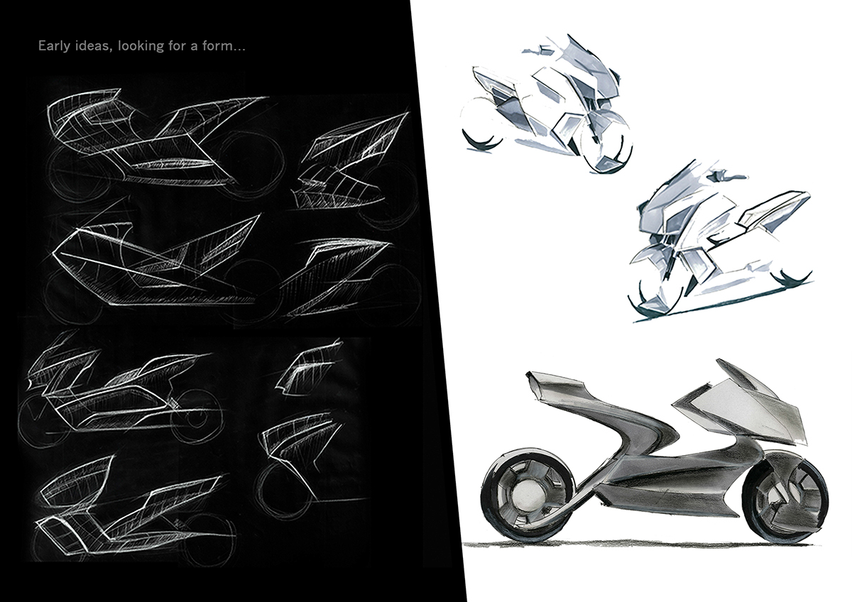 transport design Digital Art  mtotrcycle design electric