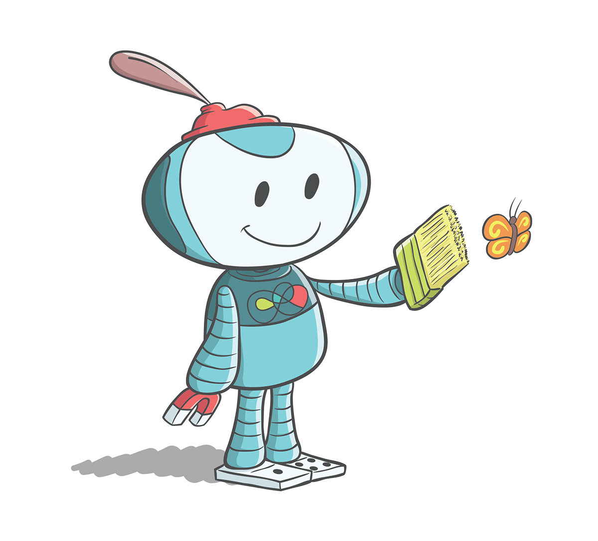 Adobe Portfolio mascote robo Ilustração robot Mascot Illustrator Character design 