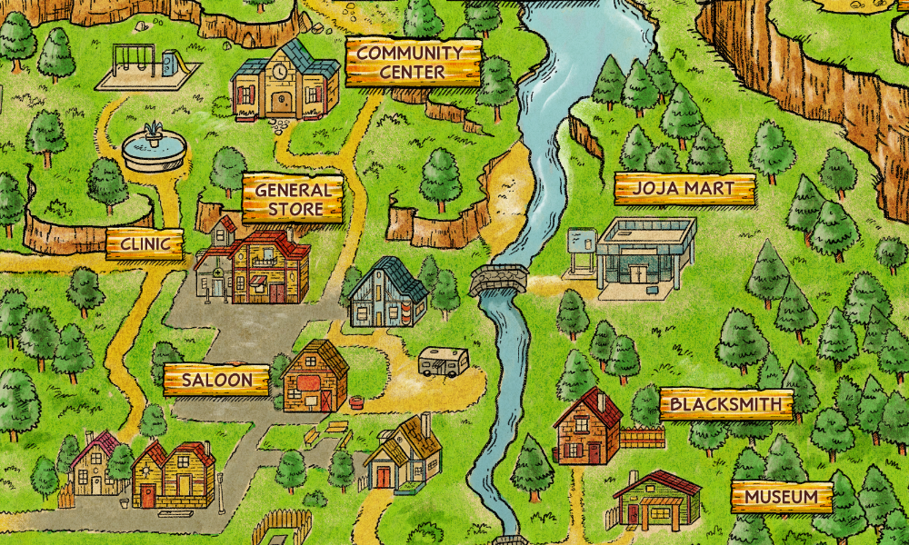 ILLUSTRATION  Drawing  map Videogames Gaming