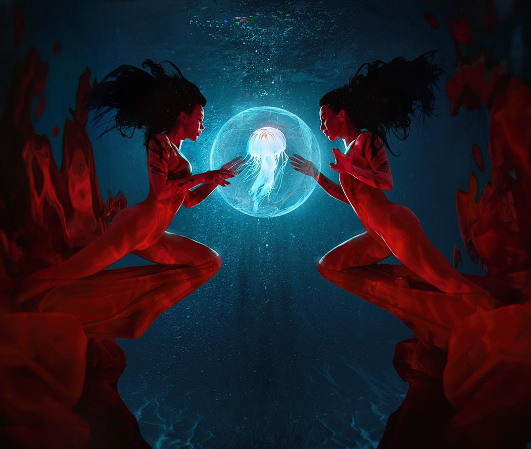 mermaids Ocean Redandblue   underwater underwaterphotography