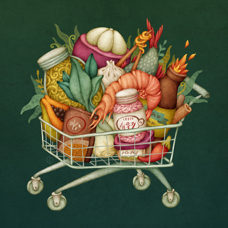 food illustration Editorial Illustration Magazine illustration Food  editorial magazine ILLUSTRATION  olga svart Fruit Illustration Grocery