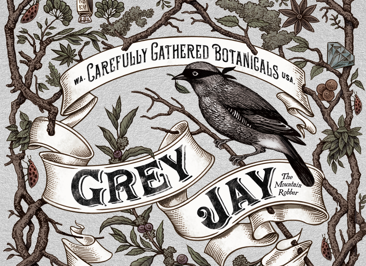 Grey Jay Gin gin Gin Packaging gin label