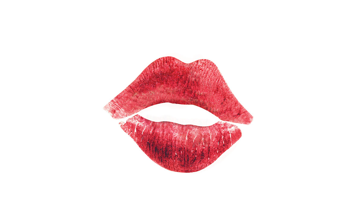 ADV women violence red blood paper Ancient poster lips