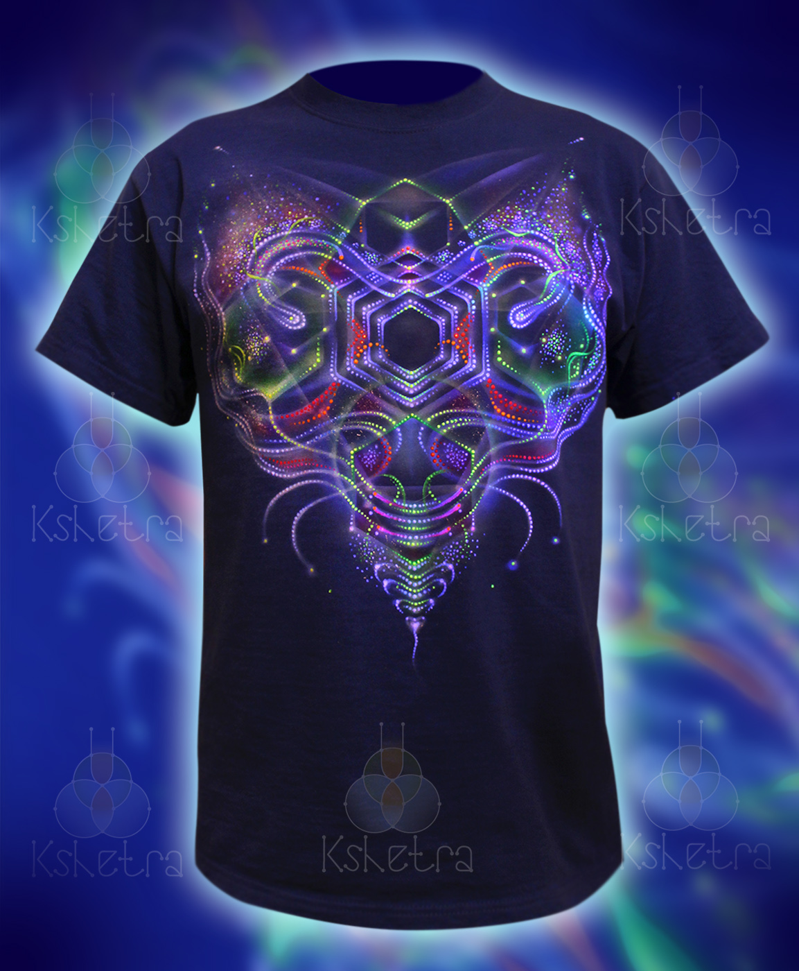 t-shirt acrylic painting Textiles psychedelic art painting hande made psy clothes sacred geometry