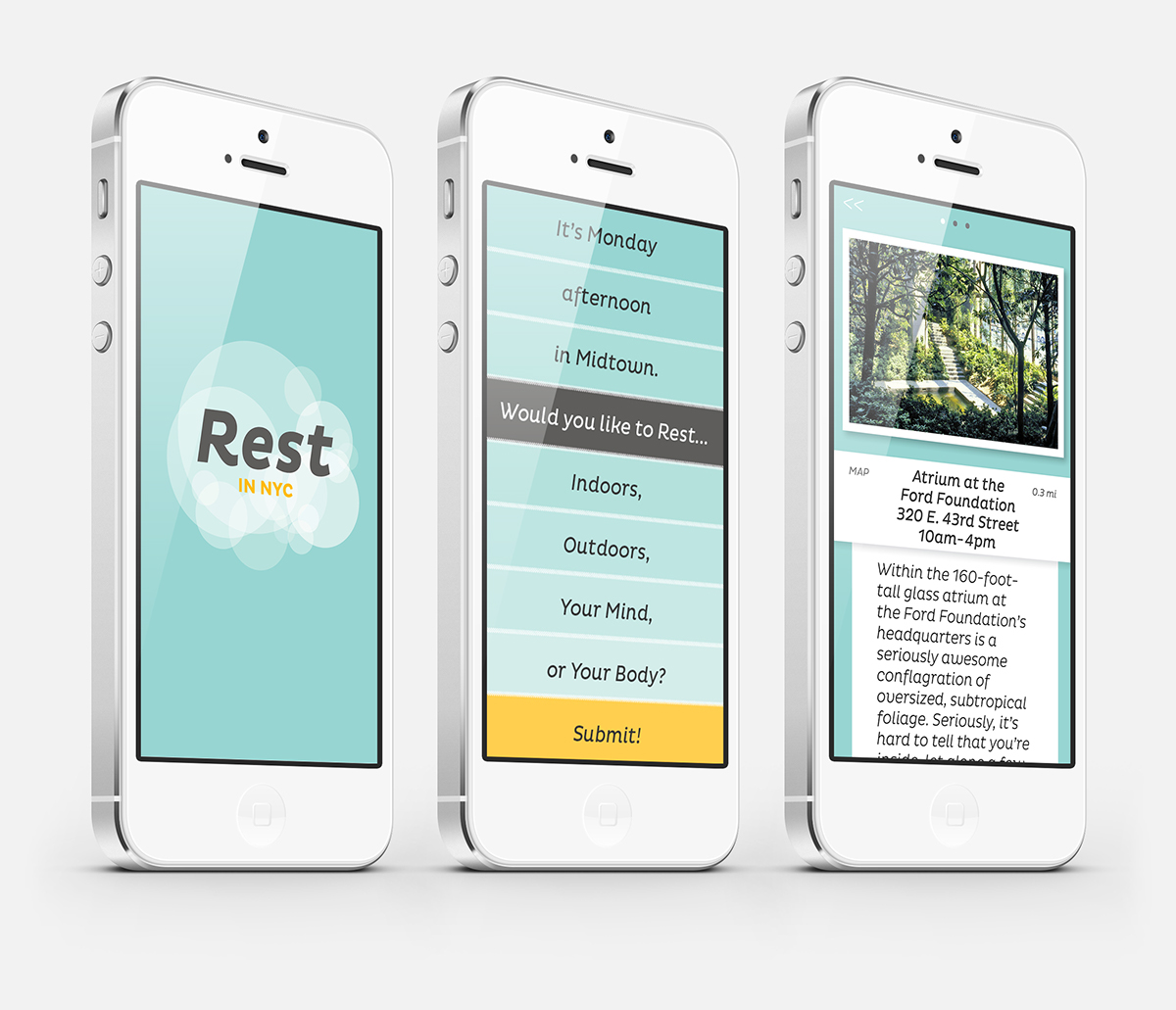 relax New York rest app design