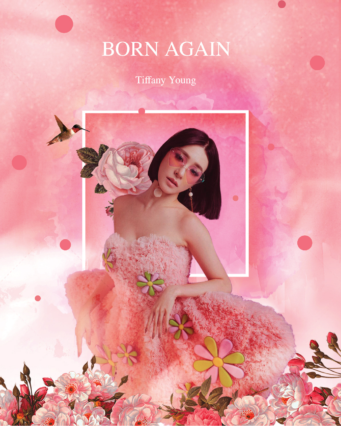 TiffanyYoung graphicdesign Editing  pink photoshop cover Album design art Singer