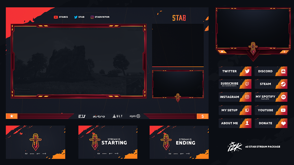 Animated Stream Package livestream motion graphics  stream stream package Twitch twitch package esports Gaming