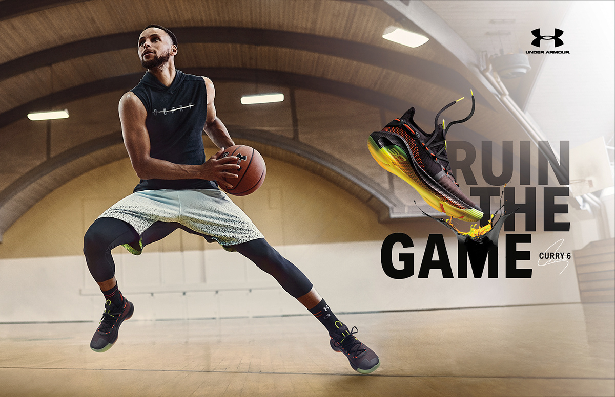 stephen curry NBA basketball shoes Under Armour Golden State Warriors motion graphics  sports photography Curry 6 oakland