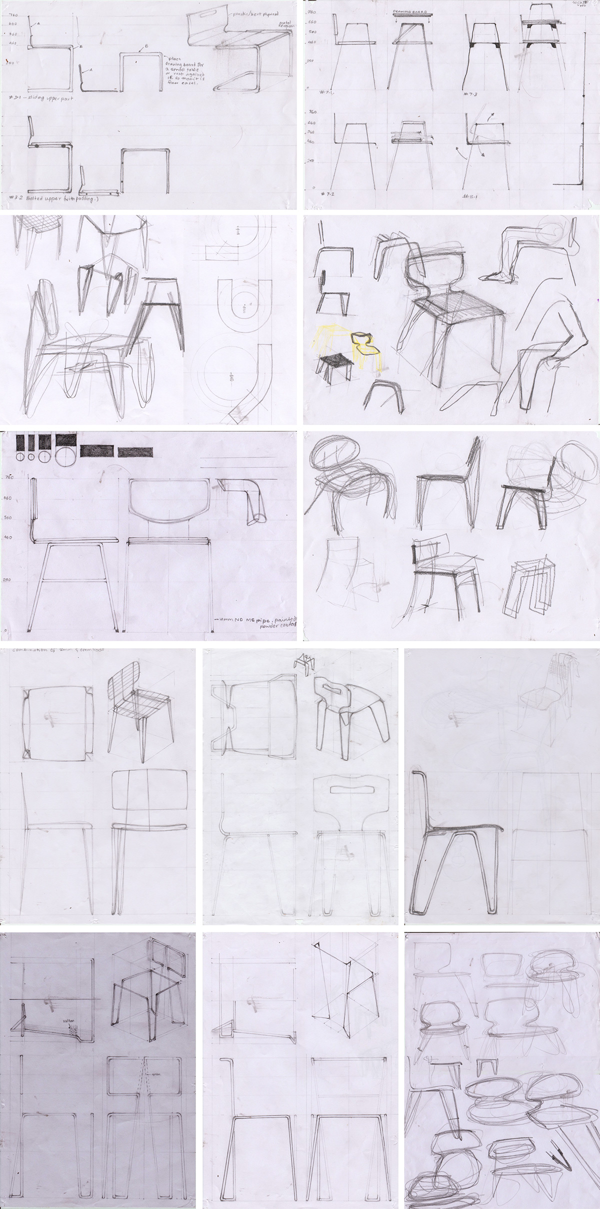 inprocess chair design iteration