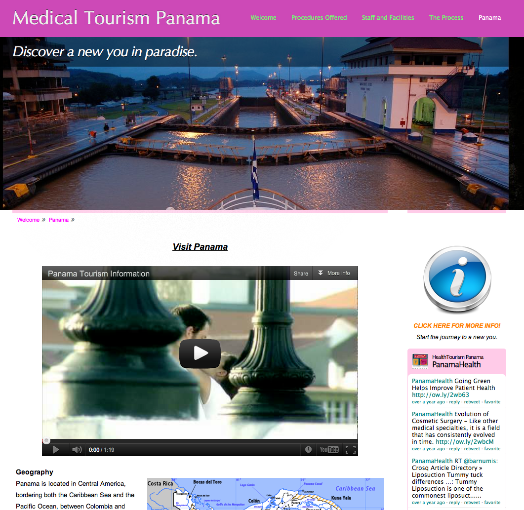 HTML tourism colorful