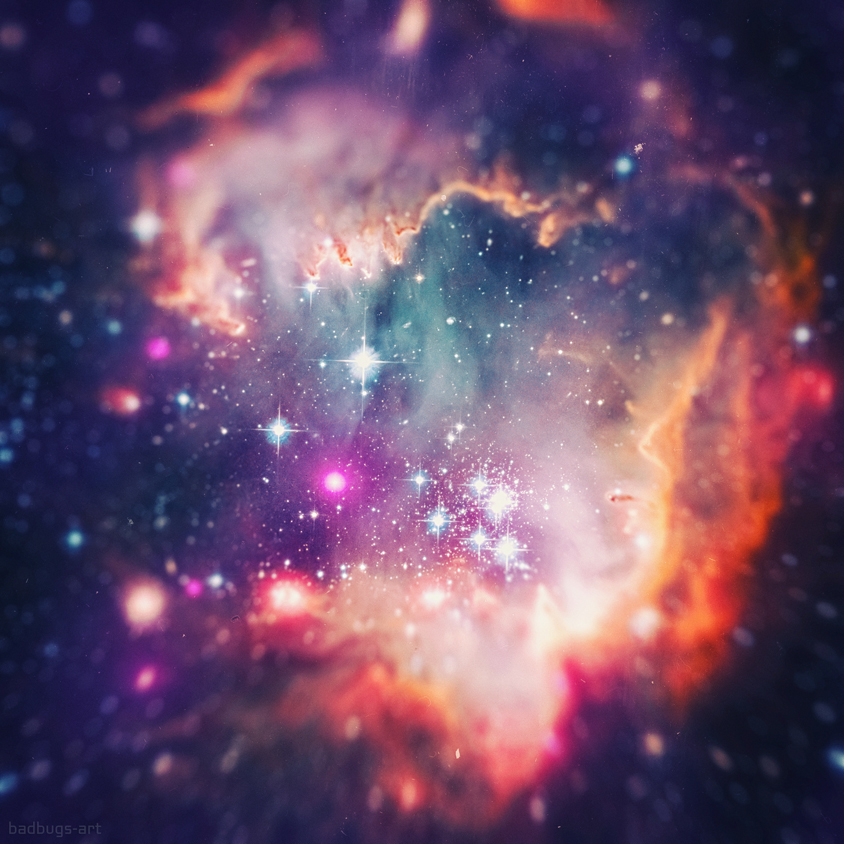 universe Space  galaxy macro micro minature Tilt-shift nebula astronomy pink BigBang