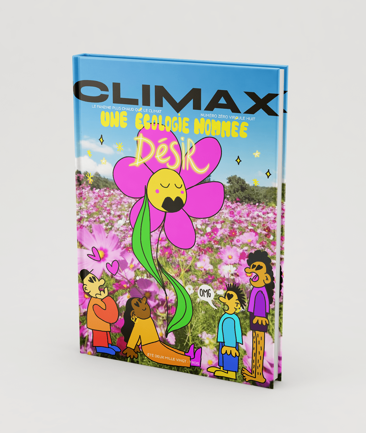 couverture magazine climate change ILLUSTRATION  Flowers graphic design 