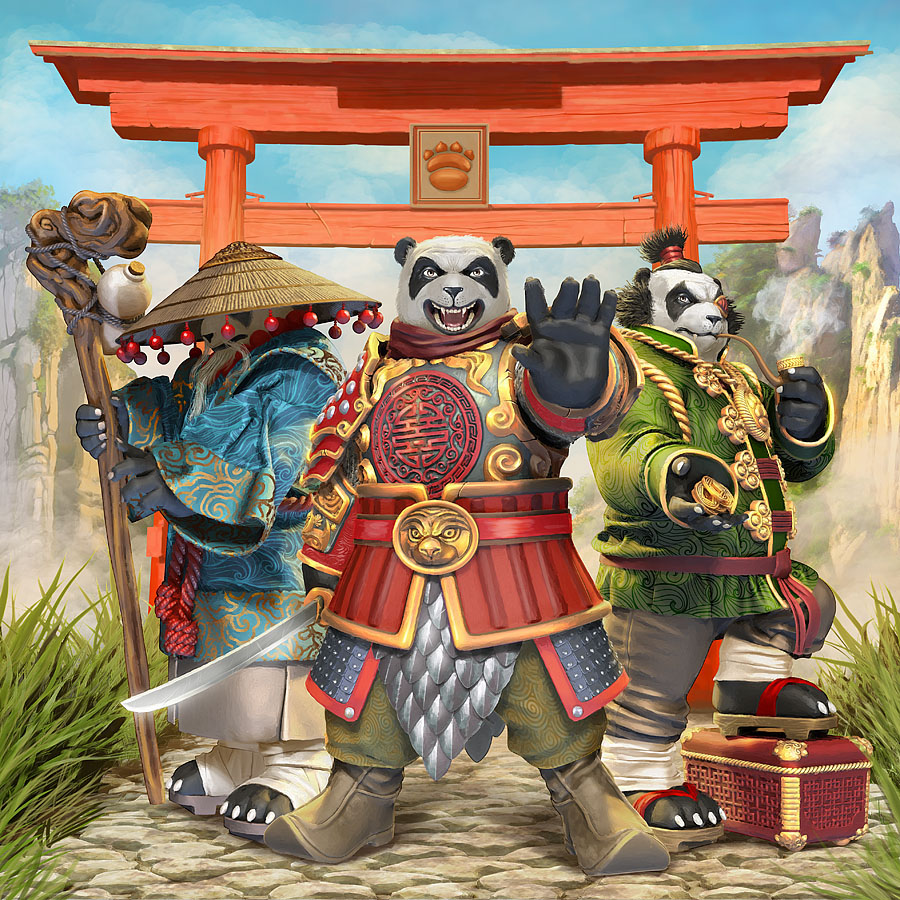 Board Games fantasy Panda  Character design 3D