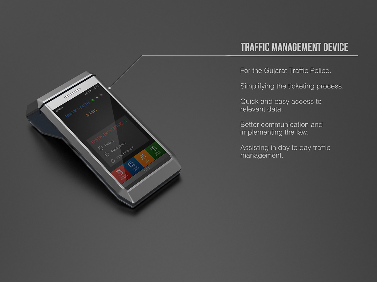 UI / UX Traffic Management device thermal printer Magnetic card reader