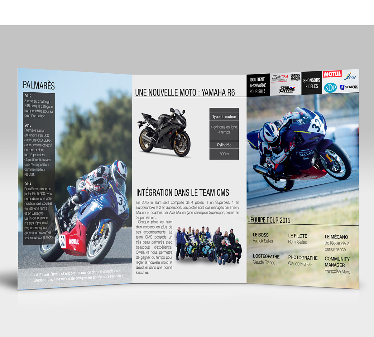 moto sport PressBook leaflet depliant