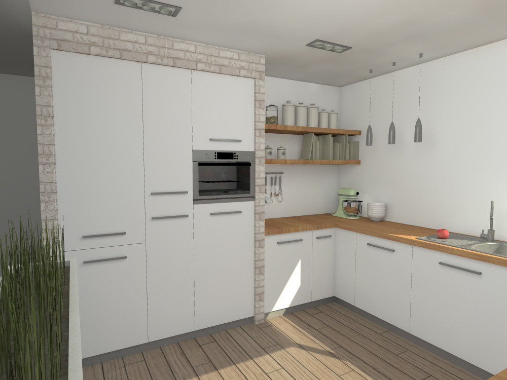 kitchen Interior Project design Sunny White