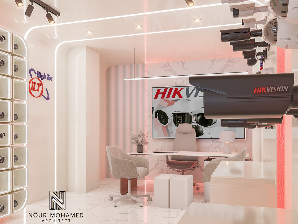 commercial design Interior architecture Render visualization interior design  3ds max modern 3D hik vision