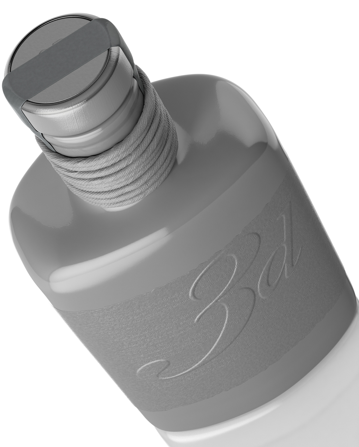 Adobe Portfolio package design  CGI bottle 3D liquor