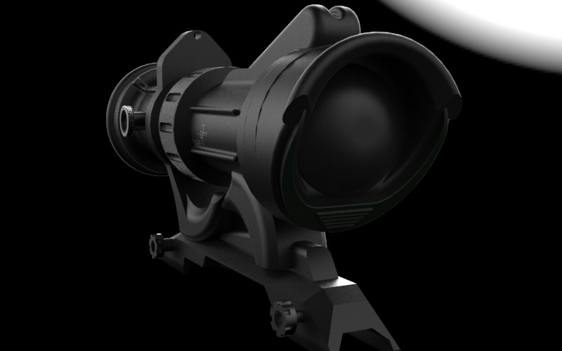 scope optic guns models 3D acog