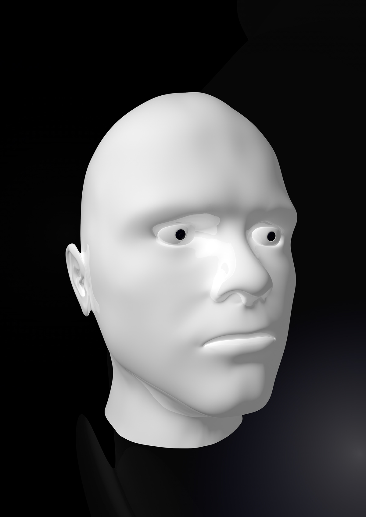 head model self-portrait 3D model