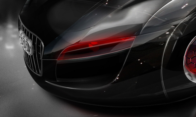 Audi car future cocept car Futuristic Car wheels chrome black