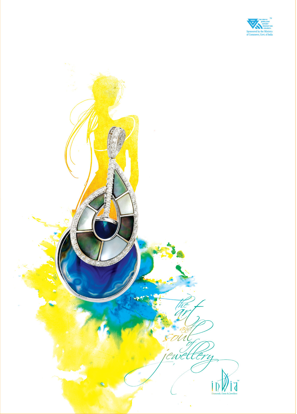 water colour gems and jewellery Abstract Art