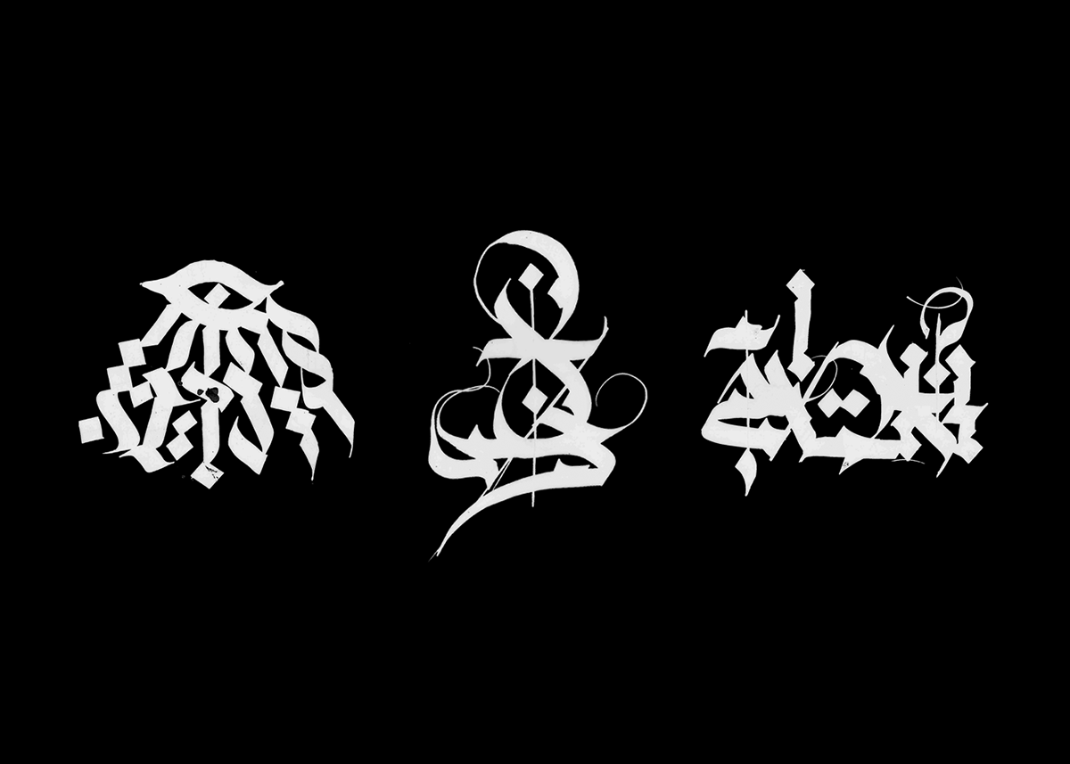 abstract arabic art direction  Blackletter Calligraphy   experiment graphic design  Latin lettering typography  