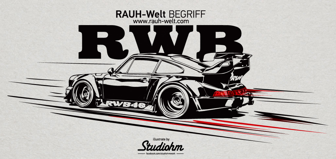 studiohm  studiohmwork Illustrator illustrate vector RWB Porsche