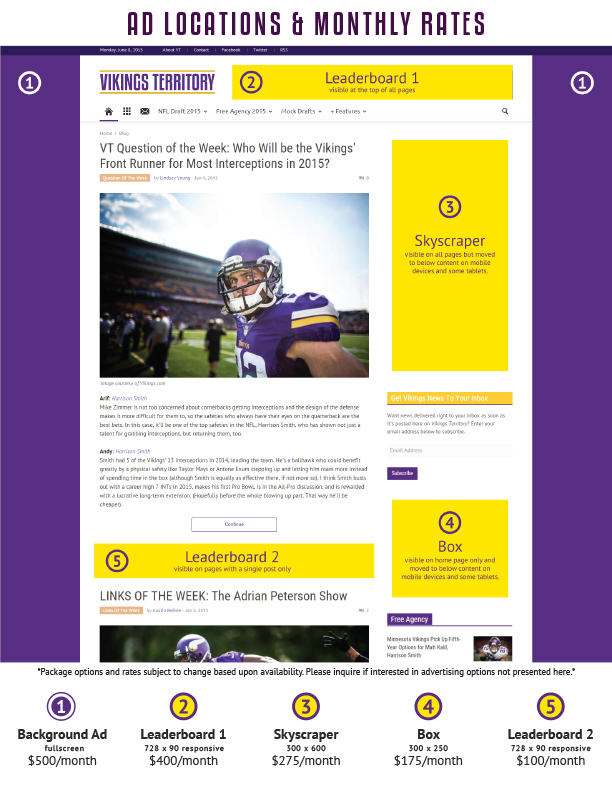 Minnesota Vikings football team Media Kit media kits