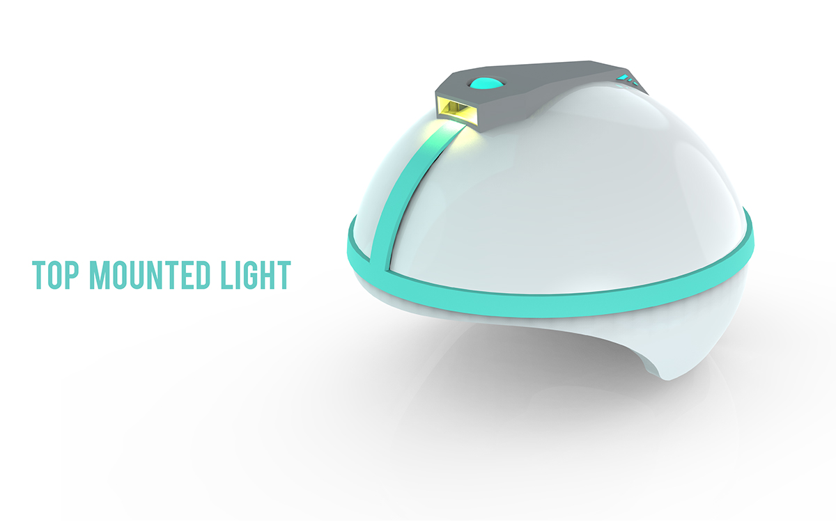 light torch Helmet Wearable Lighting futuristic Caving Sporty adventure sport minimalistic swift semantics